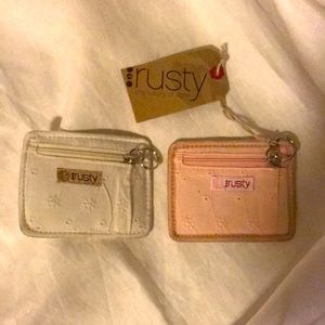 Rusty ID wallet embroidered